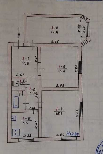Продаж 3-кім сталінки Піонер АВТОНОМКА