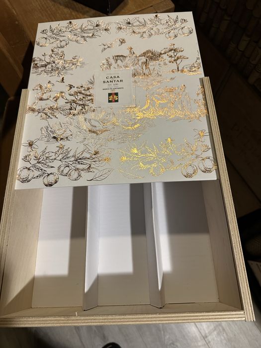 Caixa de vinho em madeira para 3 garrafas