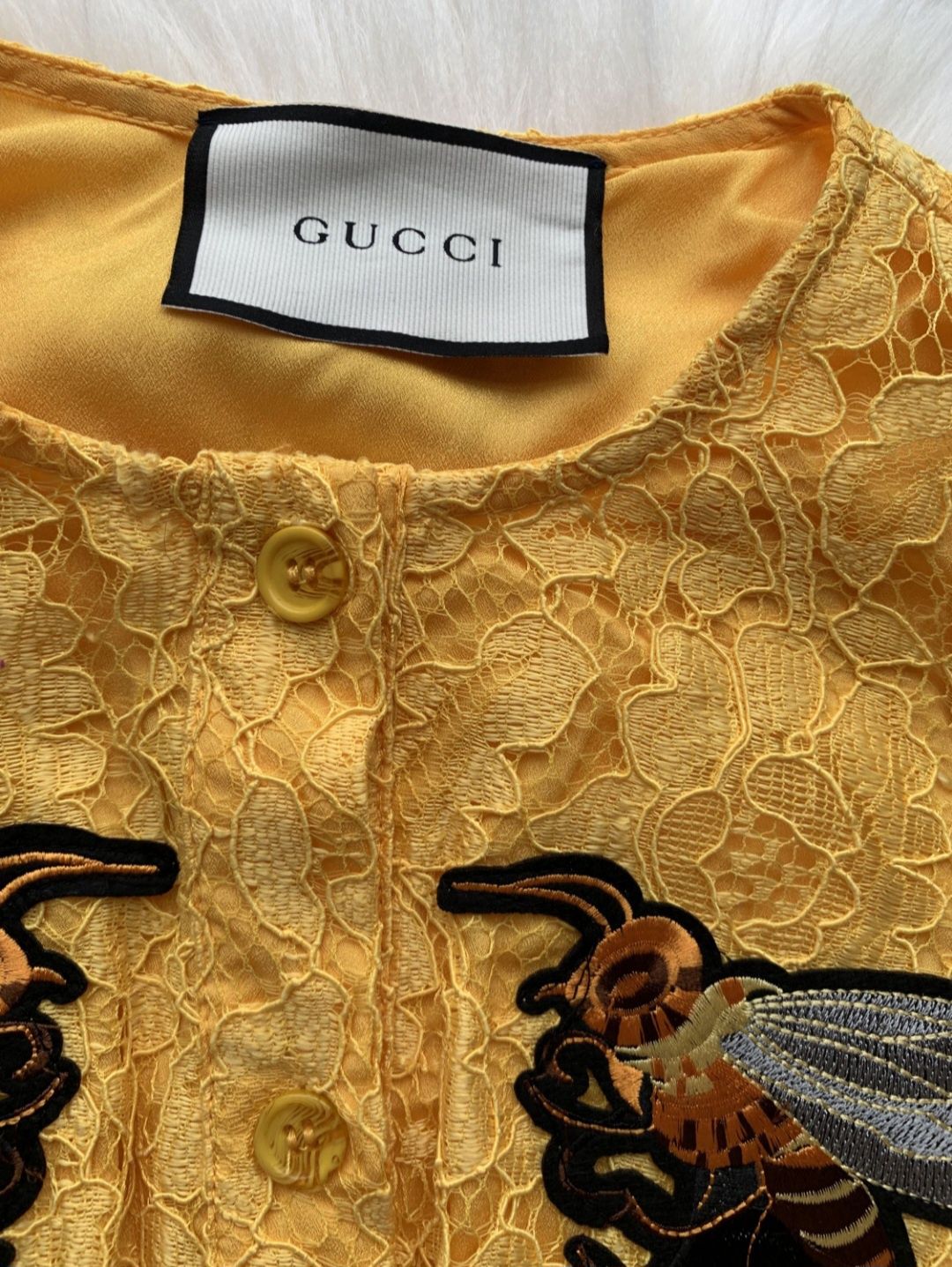 Летнее кружевное платье Gucci S-ка