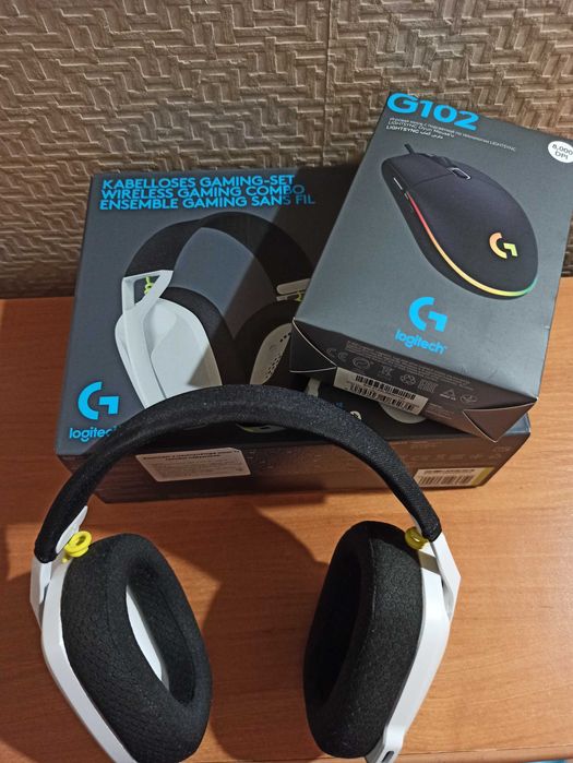 Ігровий комплект: навушники Logitech G435 SE + мишка Logitech G102