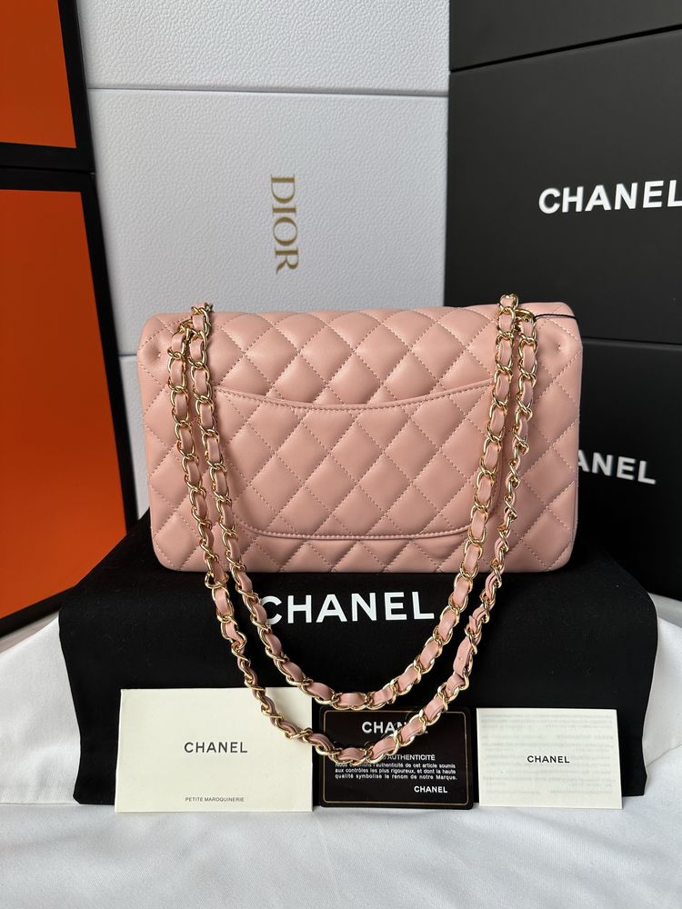 Torebka Flap Bag Chanel Smooth Pink Leather