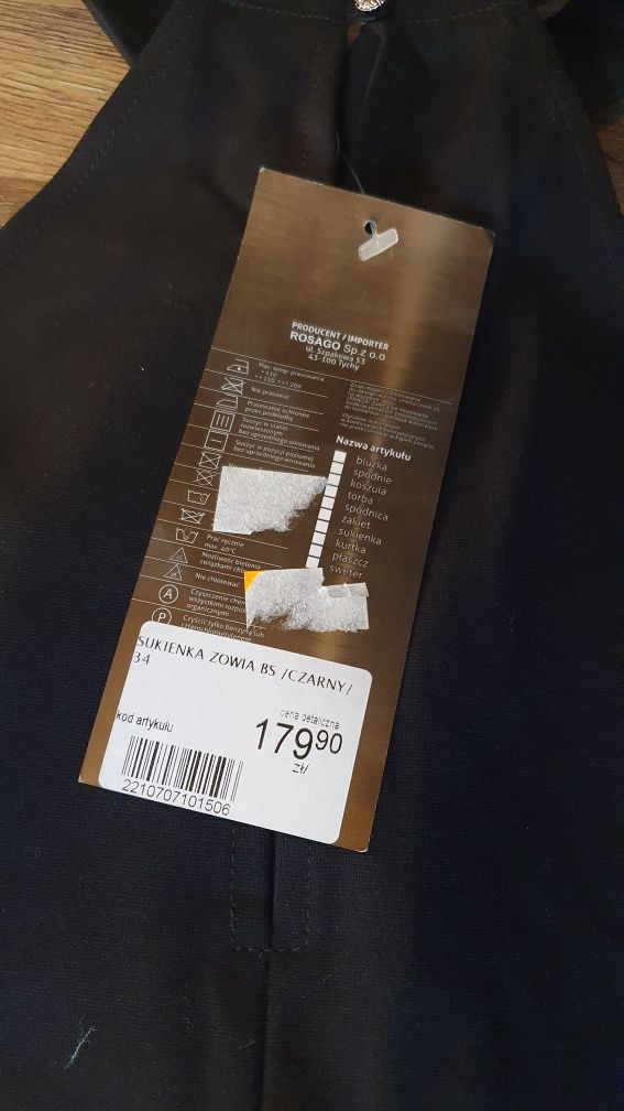 Sukienka Zowia 34, Blue Shadow, krótka, mała czarna, nowa