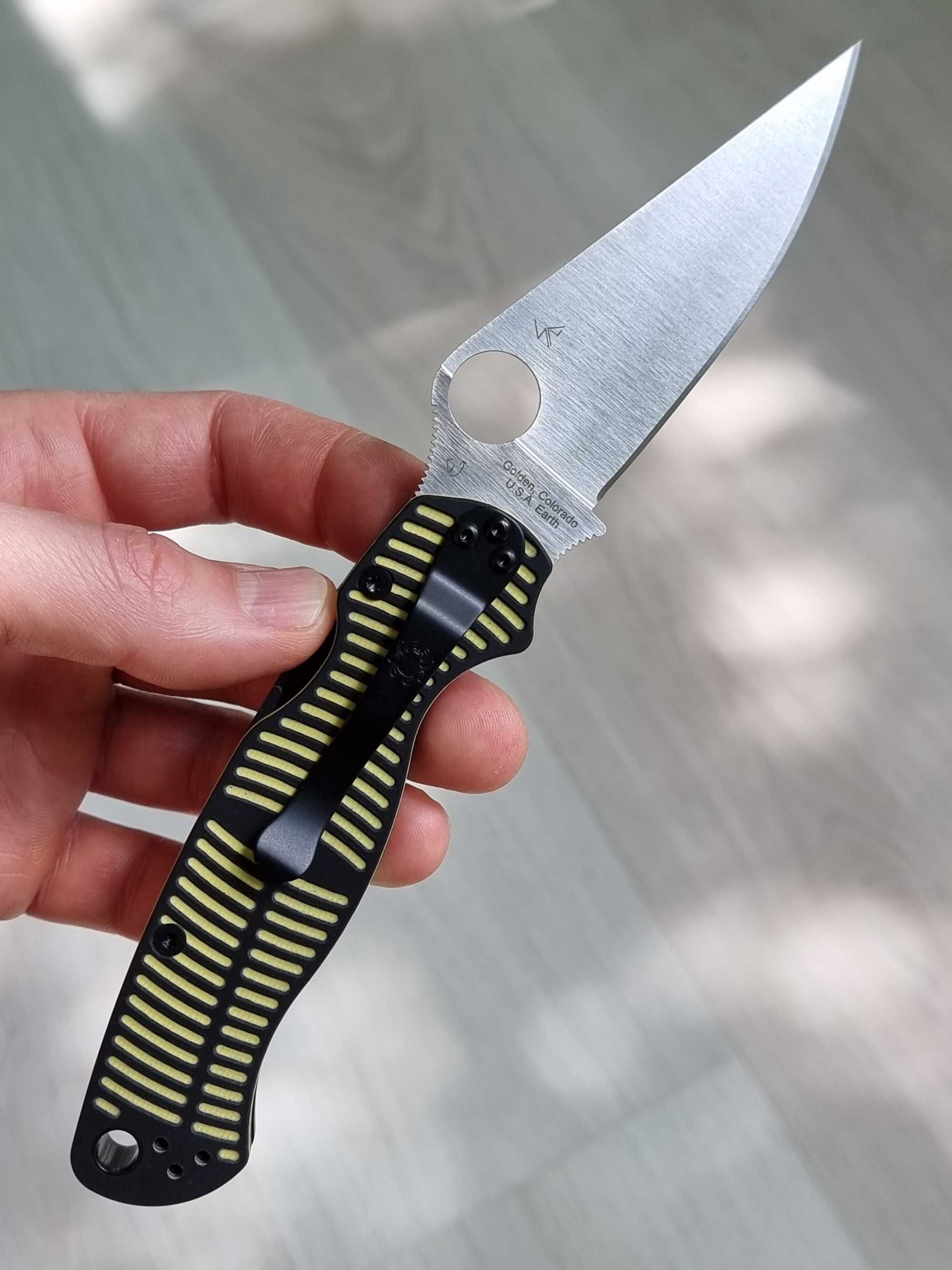 Spyderco Paramilitary 2 PM2 Black/Yellow G10 & MagnaCut