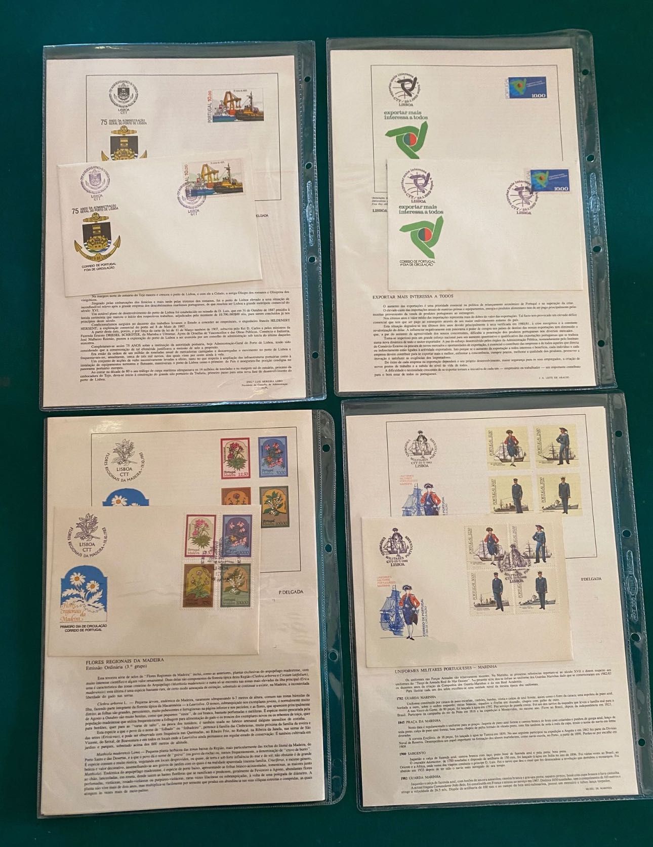 Sobrescritos de 1º dia de circulação dos CTT (FDC’S) - 1983