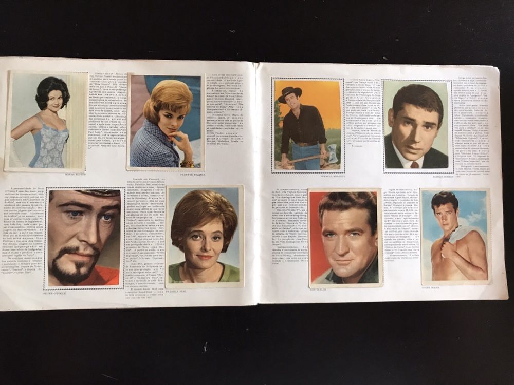 Caderneta Completa cromos “Artistas de Cinema”