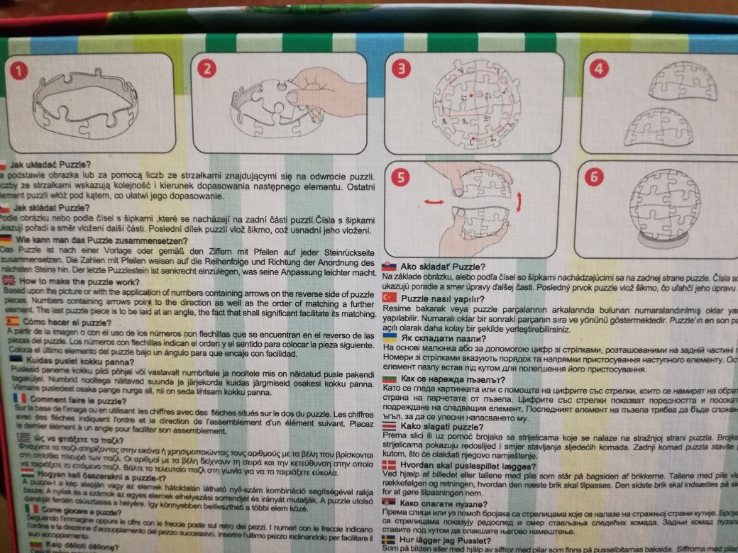Puzzle przestrzenne Trefl jak nowe, puzzle 3D, kula