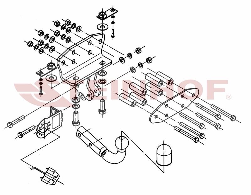 HAK HOLOWNICZY + Moduł 7Pin do Lexus LX 570 od 2008