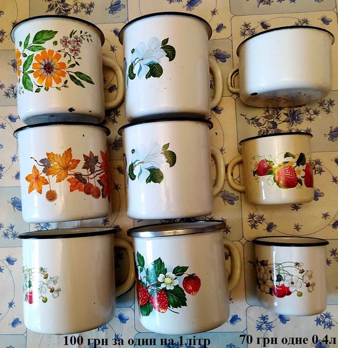 Емальований посуд для кухні.