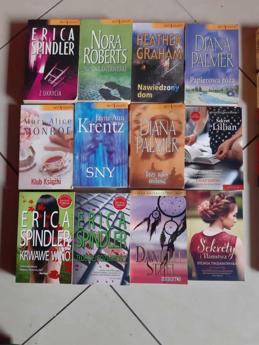 Powieści - romanse 12 książek Nowe nie czytane stały na półce