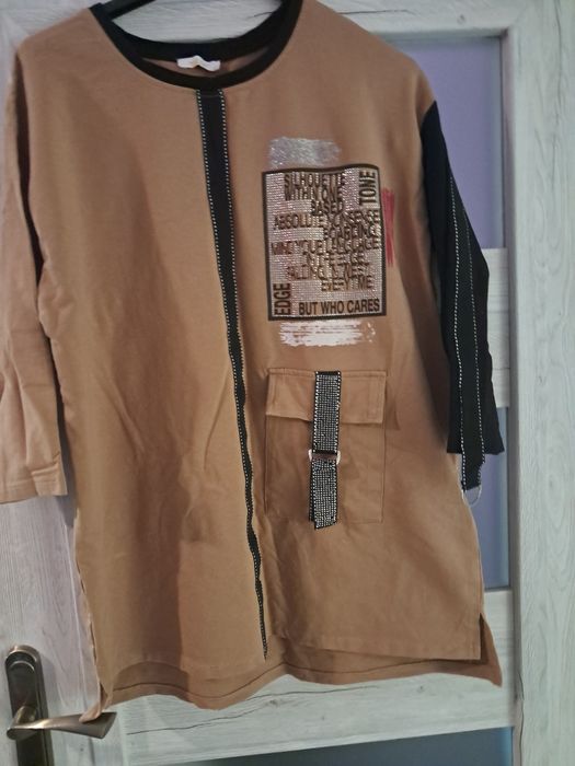 Tunika bluzka brązowa