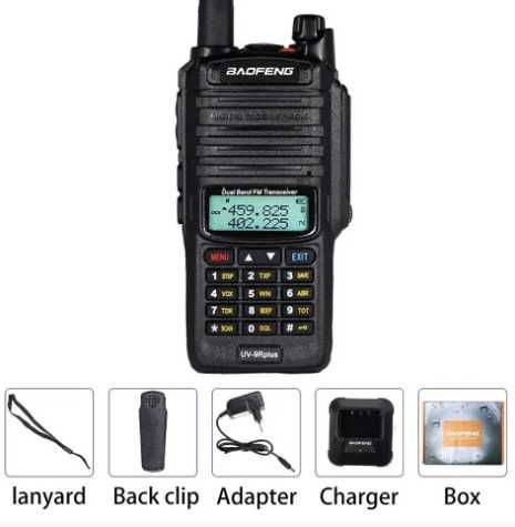 Рация Baofeng UV-9R Plus MK1 8W, Li-ion 2200 мАч UHF/VHF, IP67