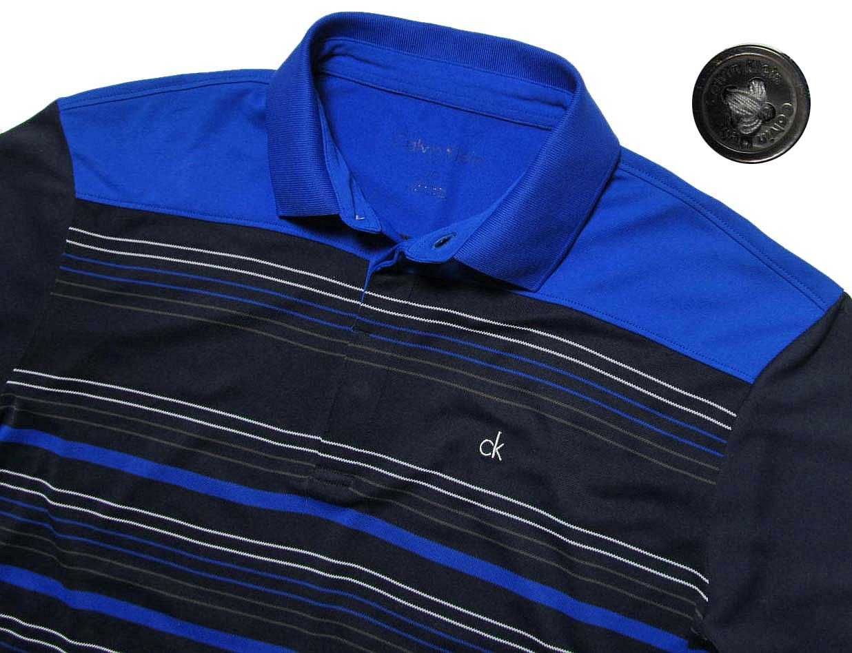 Calvin Klein Golf _ tech striped polo _ original _ koszulka L