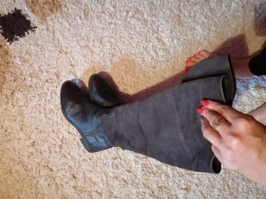 Зимові, шкіряні сапоги