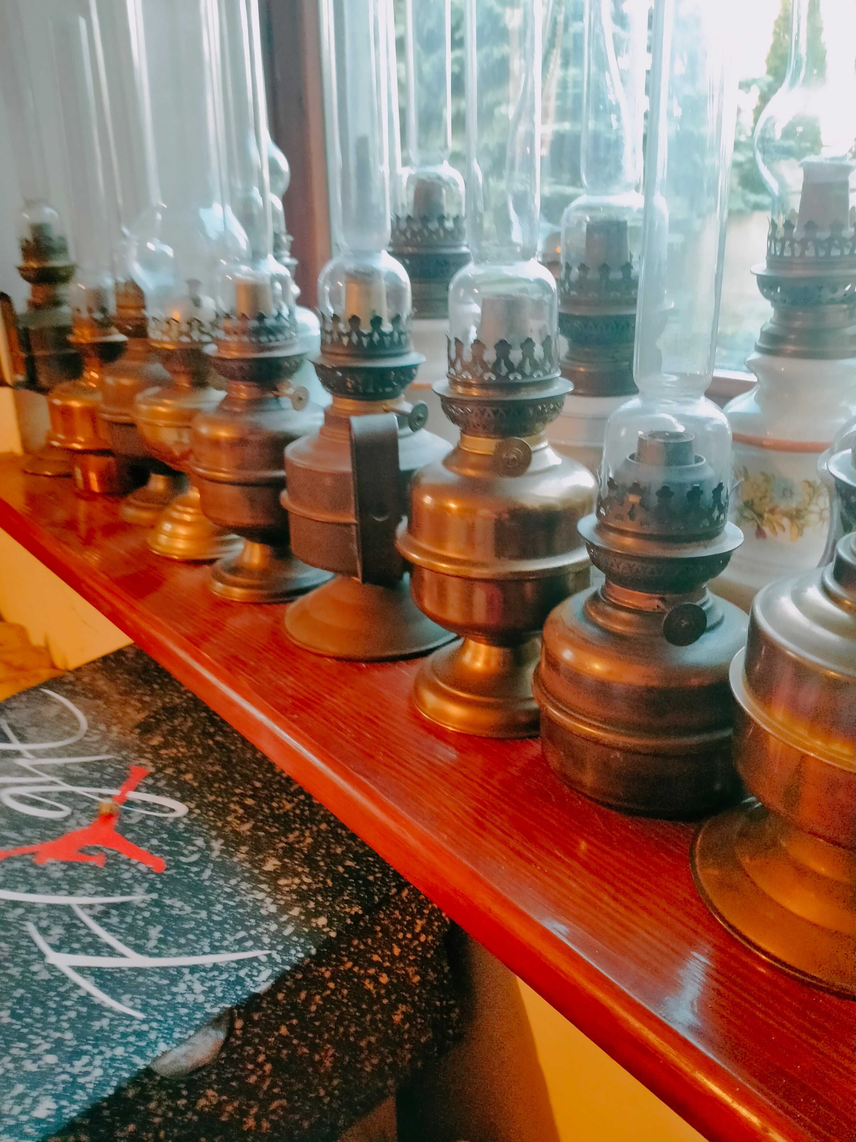 Stara  lampa naftowa- zestaw  30  szt