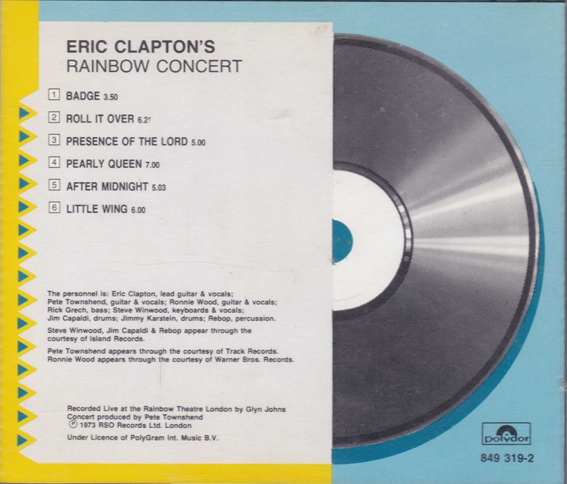 Eric Clapton – Eric Clapton's Rainbow Concert