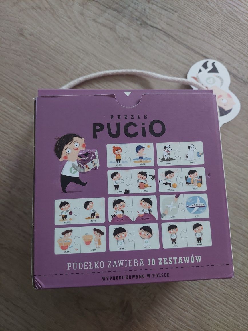 Pucio przeciwieństwa układanka puzzle 2 elwmentowe 2 latka