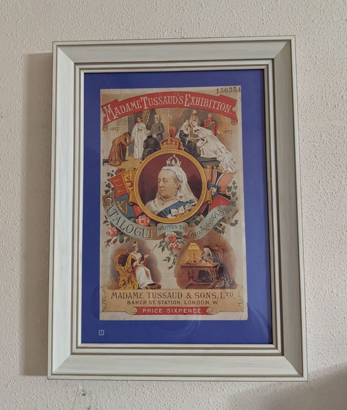 Винтажный принт старинного плаката музею Тюссо в рамке