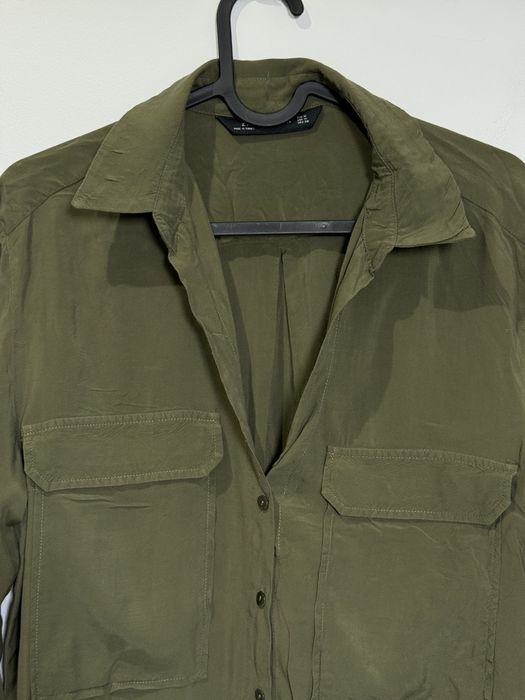 Koszula w kolorze khaki damska Zara M