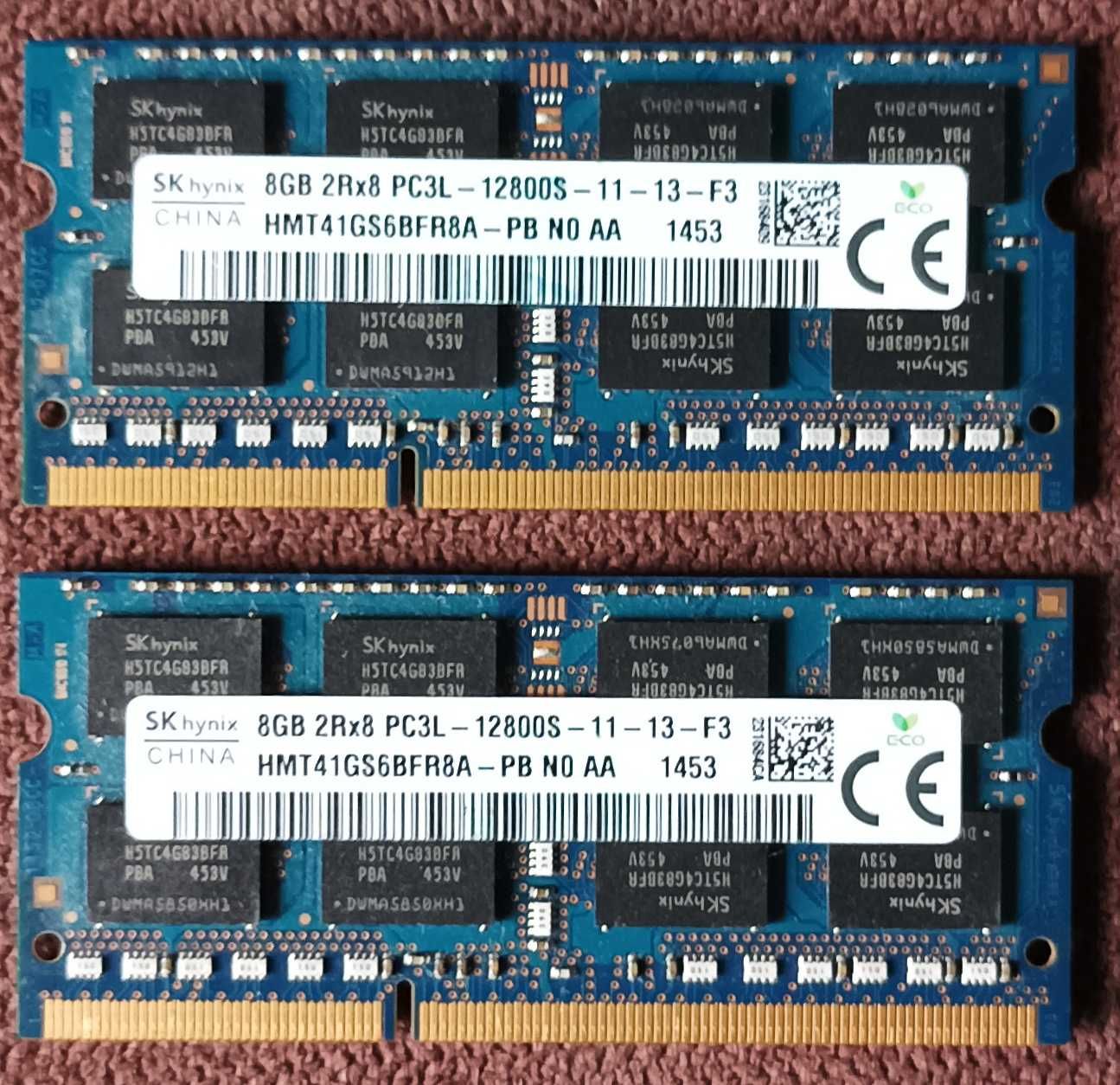DDR3 1600 8gb 1.5v / DDRL3 1600 4-8gb 1.35v