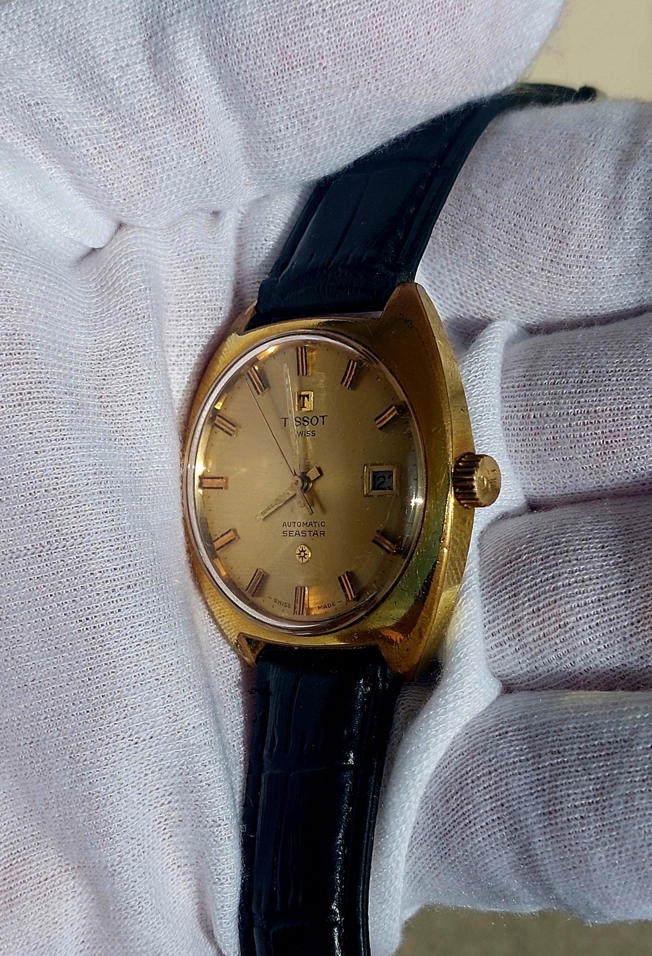 *** TISSOT *** Pełen oryginał , grubo złocony.