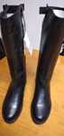 BAIXA PREÇO-Botas altas, em 100% pele, pretas, Zara, 36-NOVAS