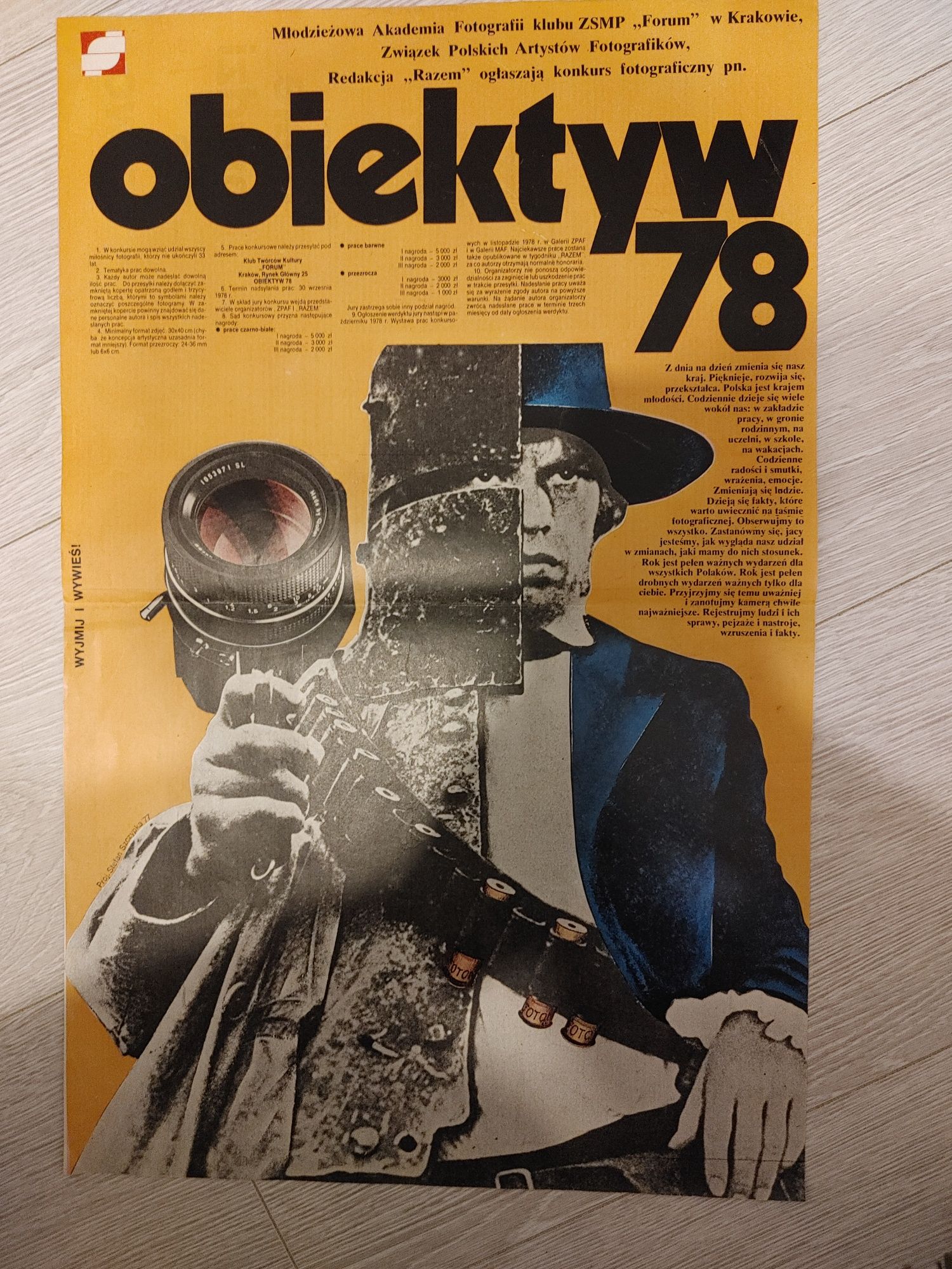 Plakat konkurs fotograficzny Obiektyw 1978