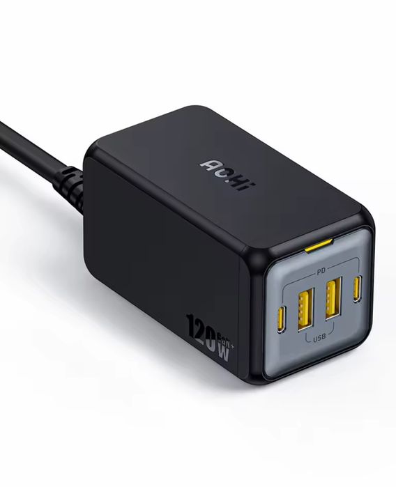 Зарядное AOHI Gan 120 W для Apple Xiaomi Samsung