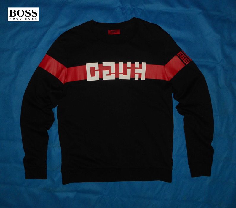 Hugo Boss Big Logo HUGO Longsleeve T-shirt MEN Koszulka Długi Rękaw M