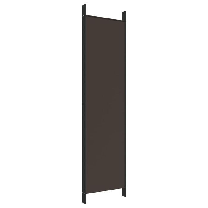 Parawan 5-panelowy Vidaxl, Brązowy, 250x200 cm