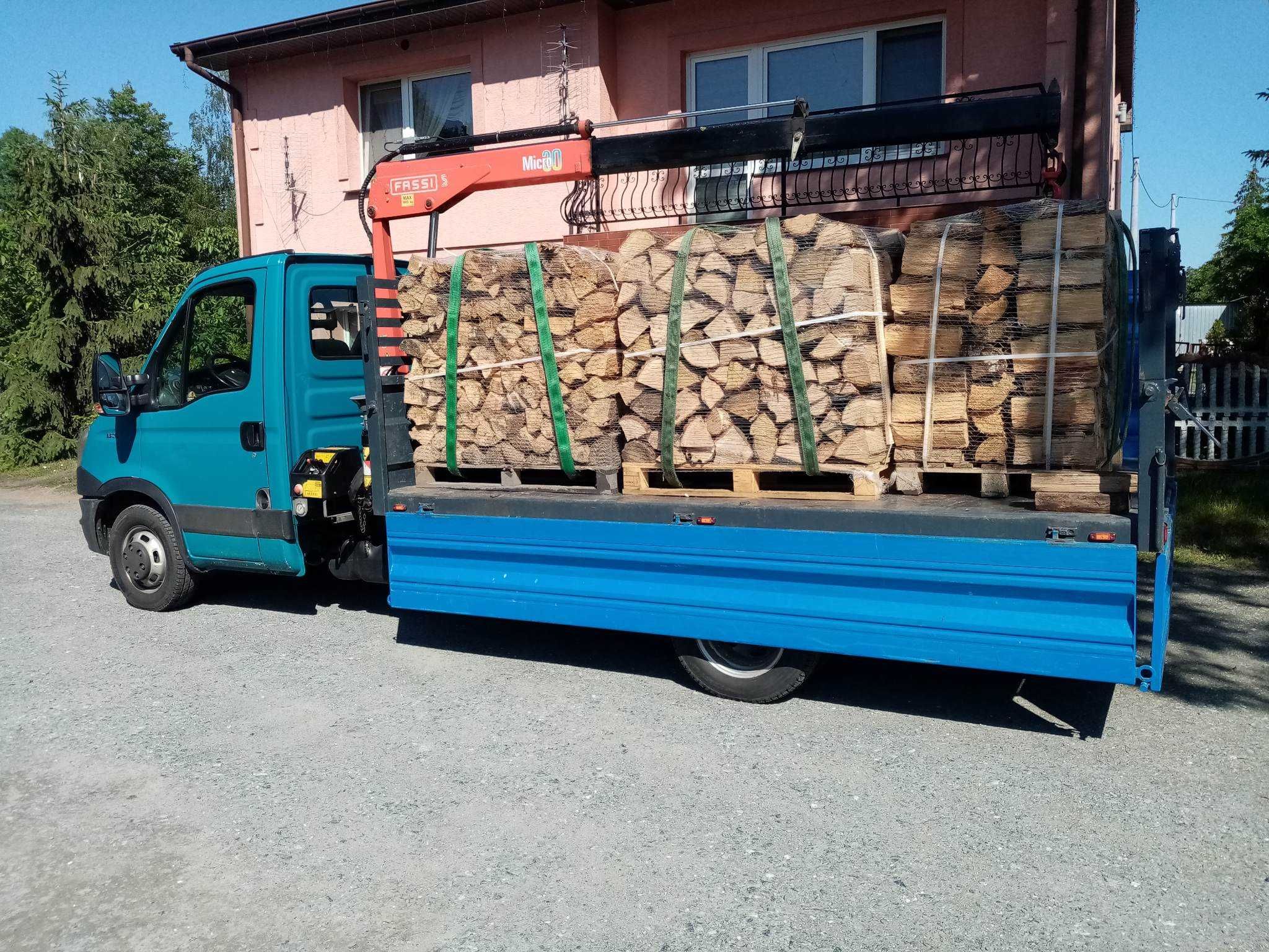 Drewno kominkowe opałowe drzewo Brzoza Buk Grab Akacja Dąb Olcha Sosna