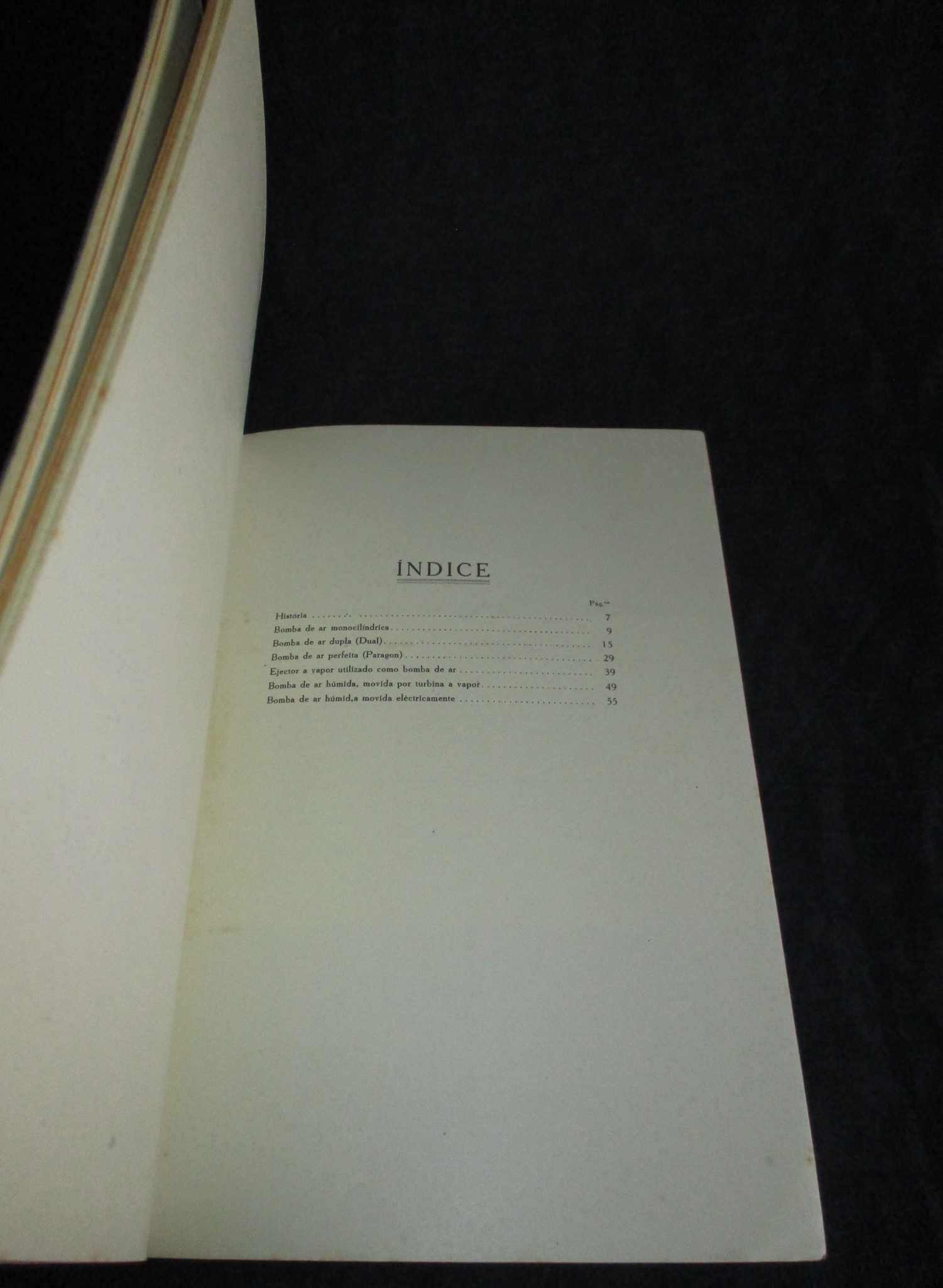Livro Bombas de Ar Weir Imprensa da Armada 1931