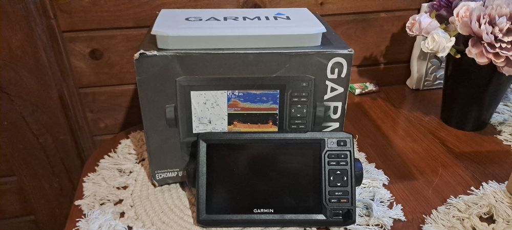 Echosonda Garmin echomap uhd62cv + przetwornik gt24uhd+ karta 16gb gps