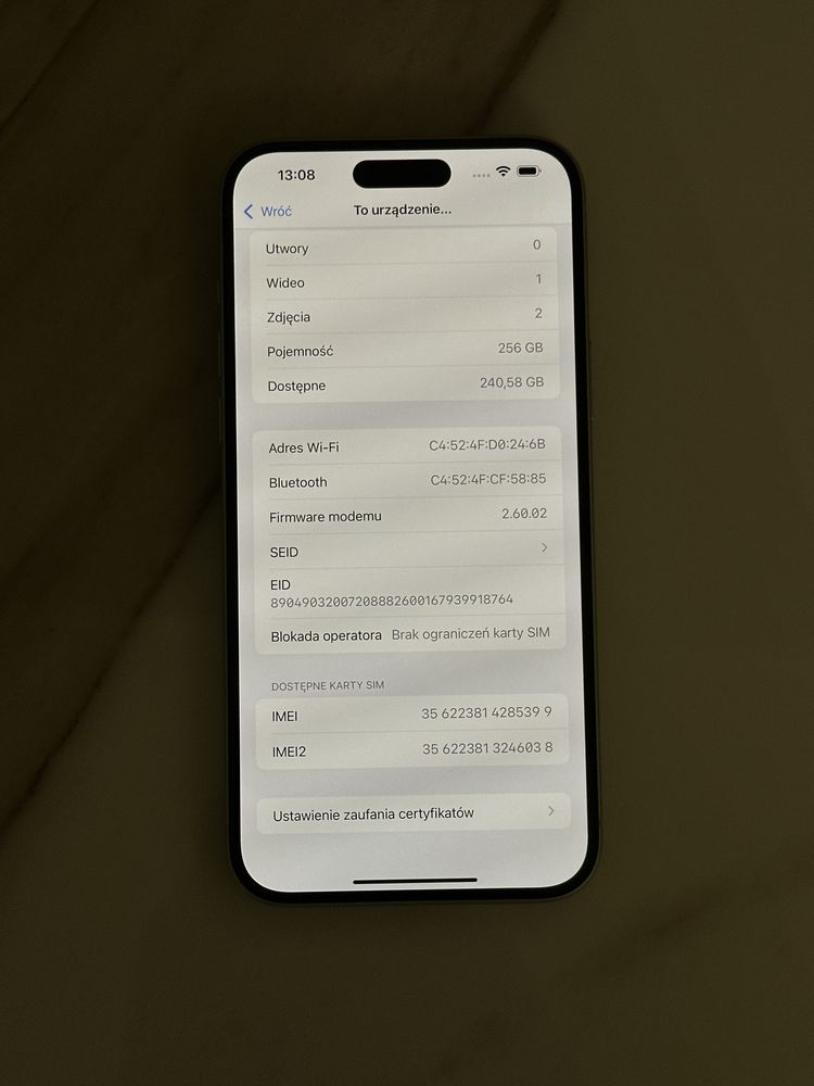 Iphone 15 plus 256gb