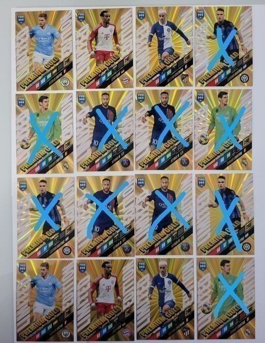 Limited Premium Gold 2024 karty piłkarskie PANINI FIFA 365 z 2024r.