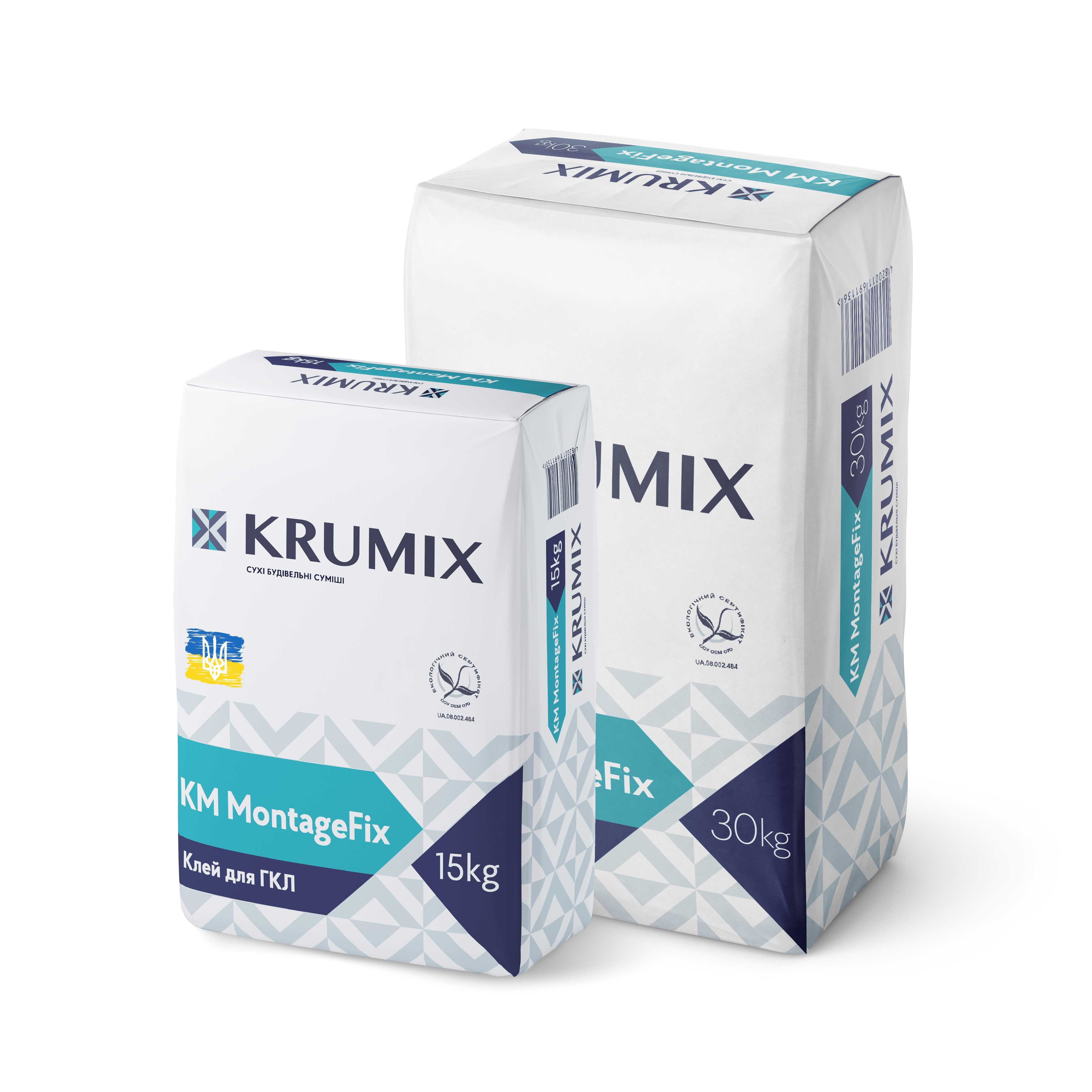 Клей для гипсокартона MontageFix TM KRUMIX, 14 кг Харьков