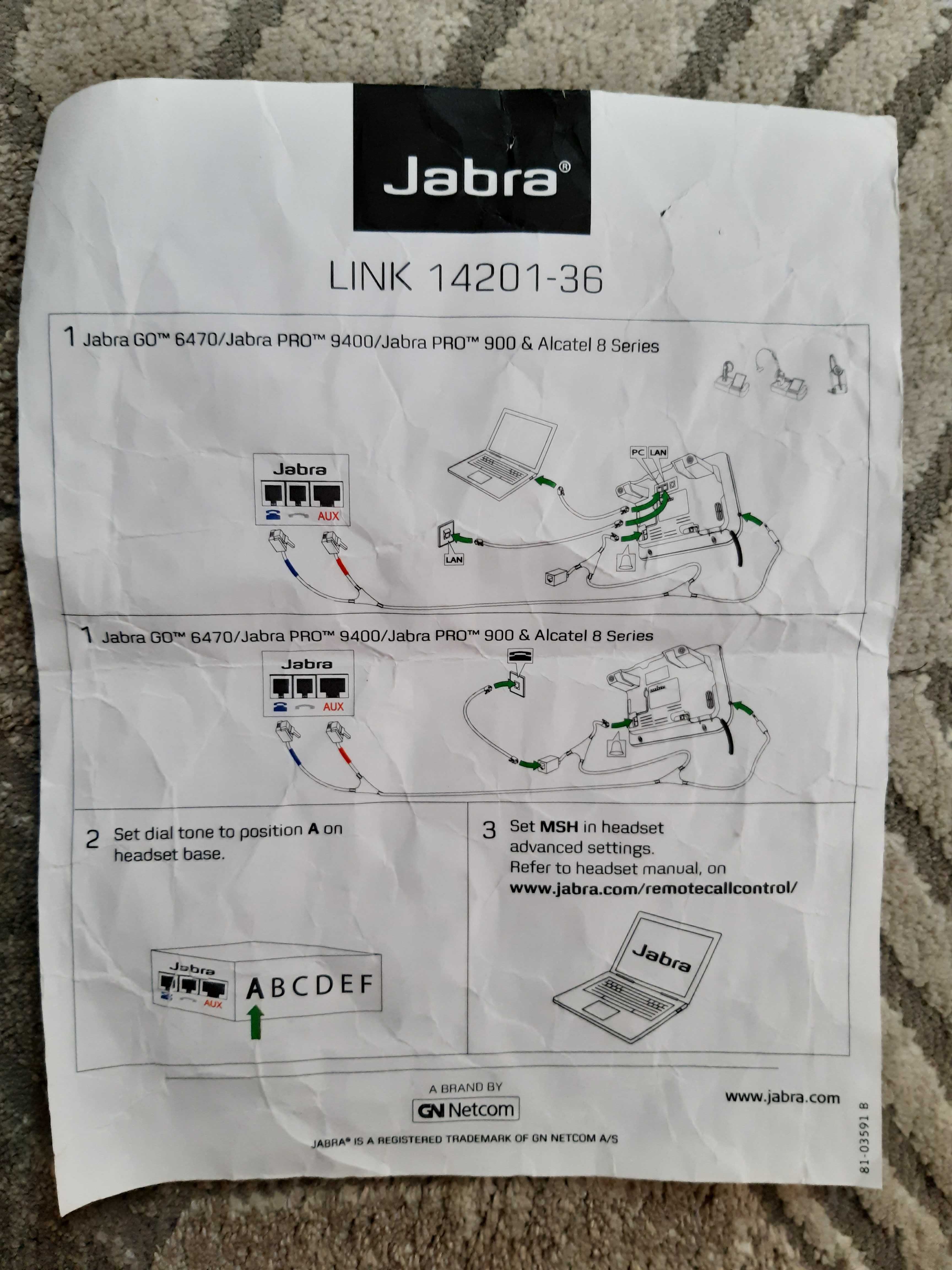 Adapter Jabra Link Alcatel MSH