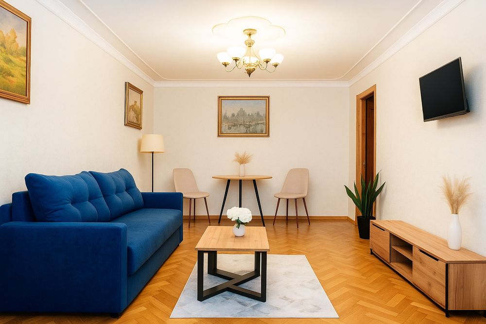 2к квартира посуточно Харьков, метро Дворец Спорта, Smart TV, парковка