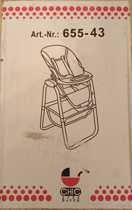 Krzesełko do karmienia dla lalek 65543