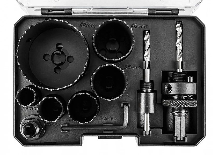 Otwornice Bi-Metalowe Do Metalu, Drewna Co8% 19, 25, 30, 35, 40, 68 Mm