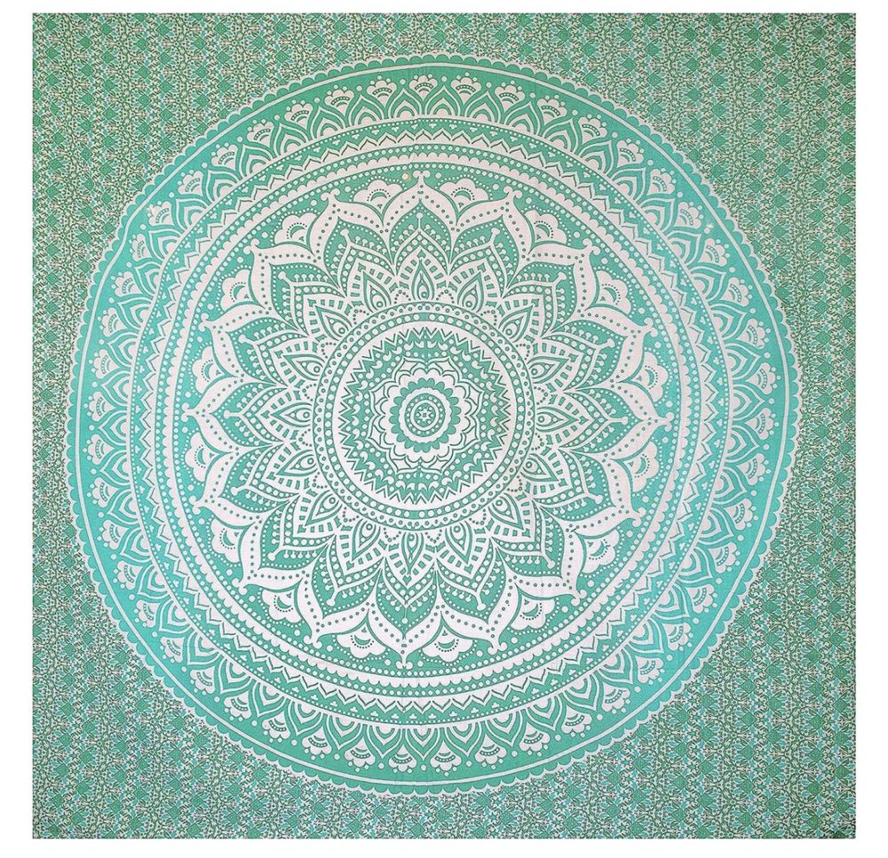 Mandala Tapestry 210x130, zielony