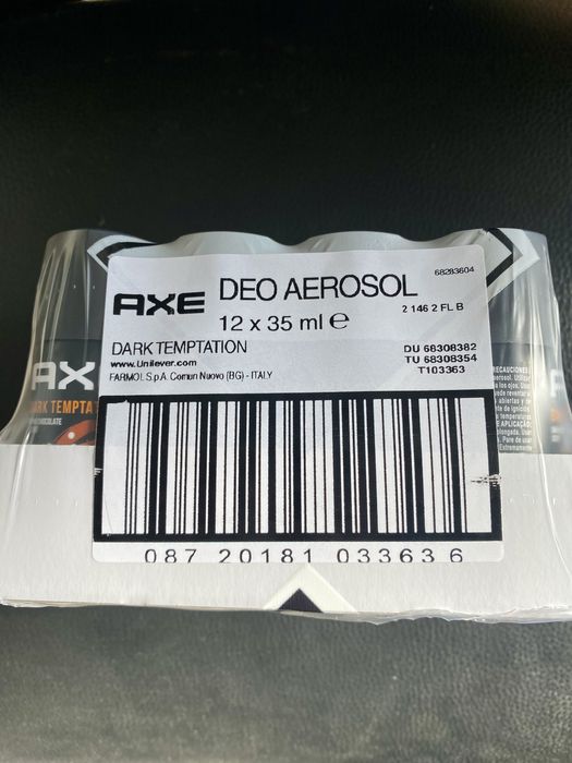 Pack 12 Desodorizantes AXE DARK TEMPTATION