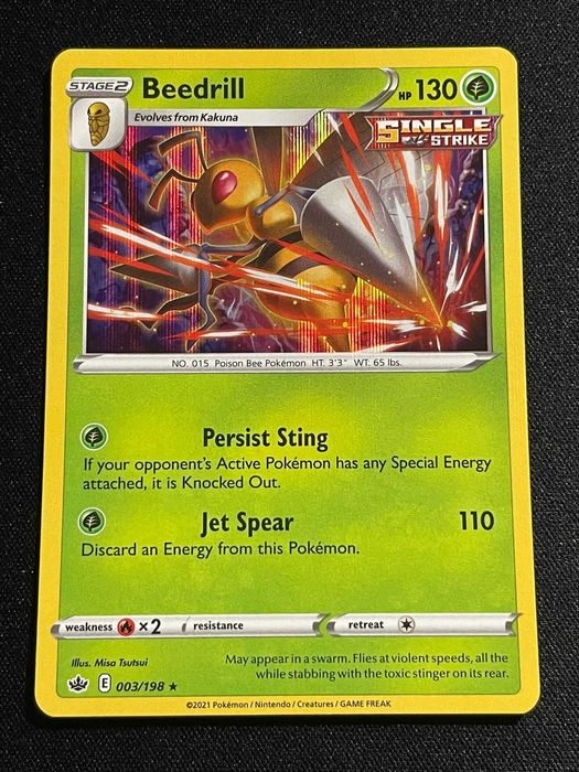 Carta Pokémon Beedrill 3/198 Chilling Reign