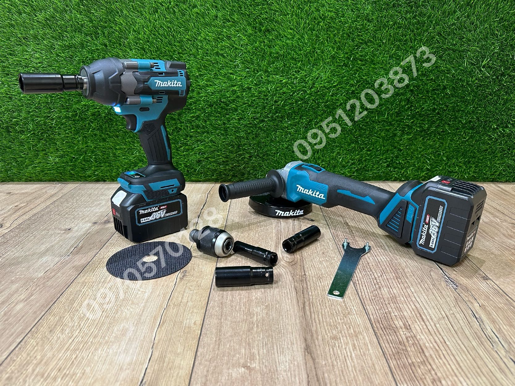 Набор аккумуляторный Makita Болгарка DGA504BL Гайковерт DTW850BL 36V9A