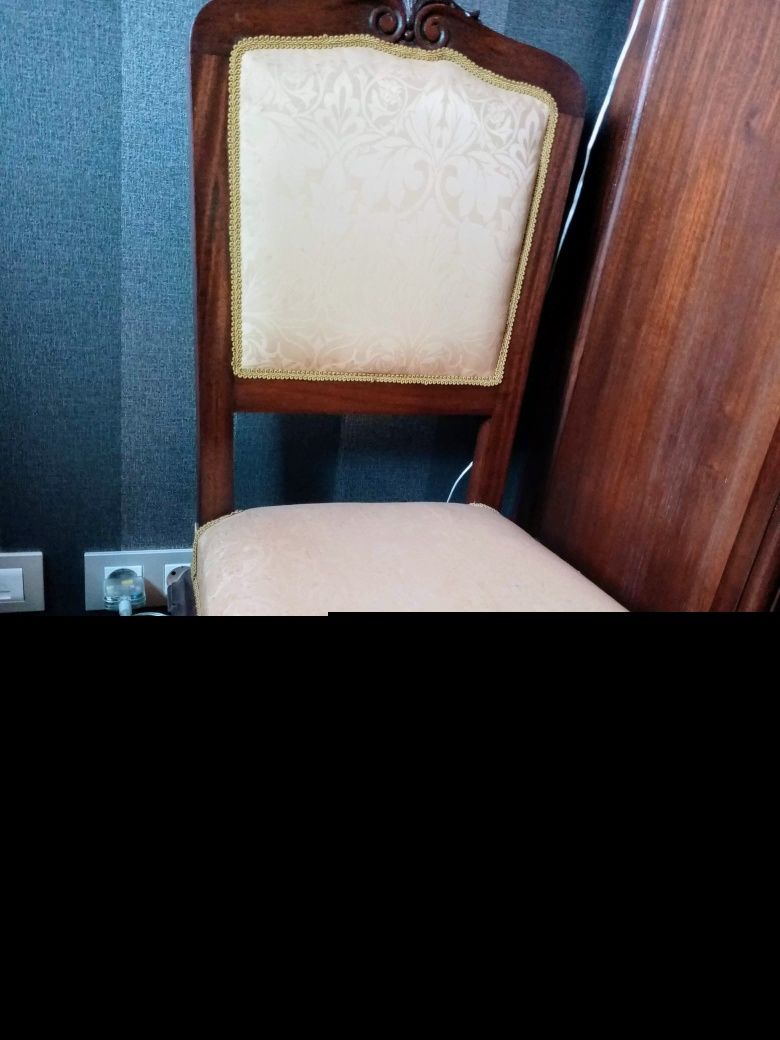 conjunto clássico de móveis de escritório em mogno maciço