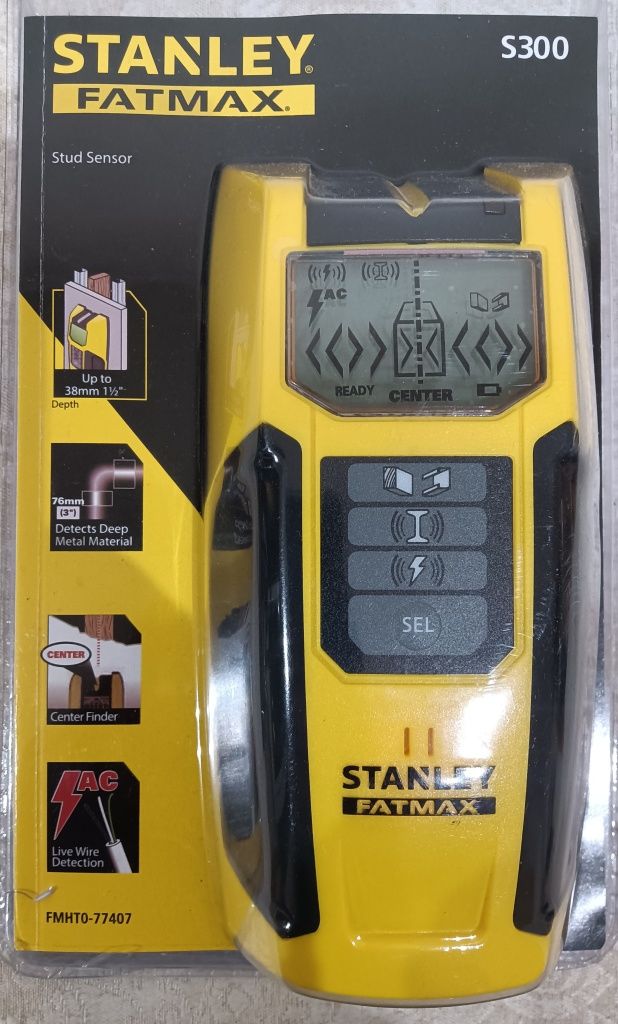 Detetor de metais e corrente elétrica Stanley S300