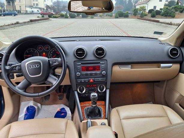 Audi A3 8PSPORTBACK;1.9TDi;Webasto;Panorama;Szyberdach; Bananowa skóra