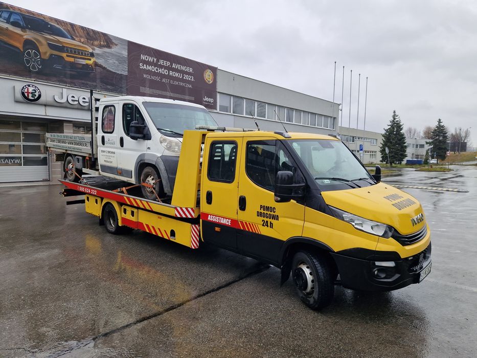 Pomoc Drogowa 24h Żywiec transport laweta do 10ton koparek wózków