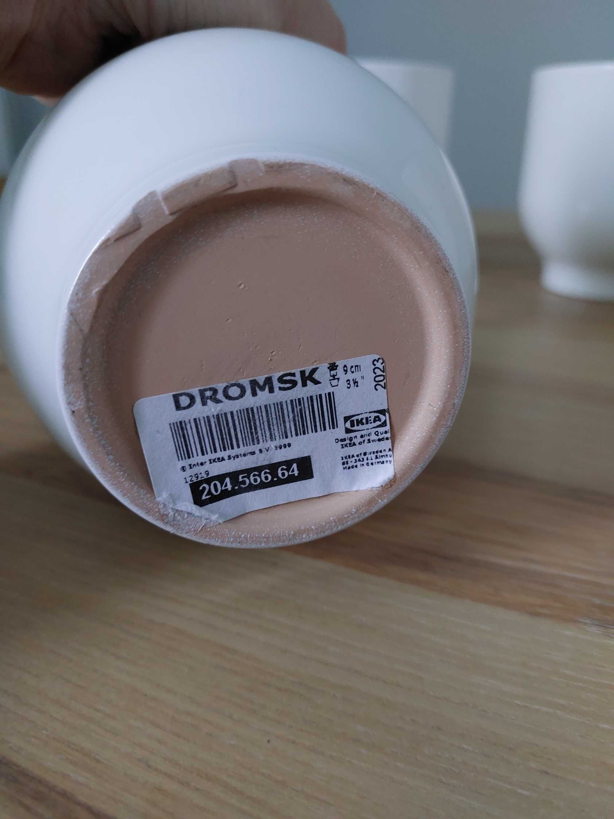 Doniczki ceramiczne osłonki ikea dromsk białe szkliwione