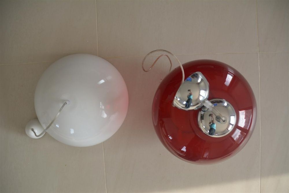 2 lampy okazja biało czerwone