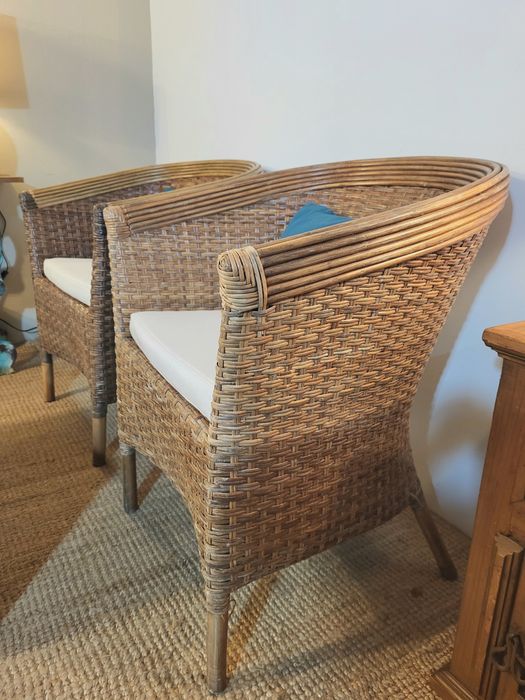 2 poltronas, cadeirao, palhinha, rattan, verga, rustico